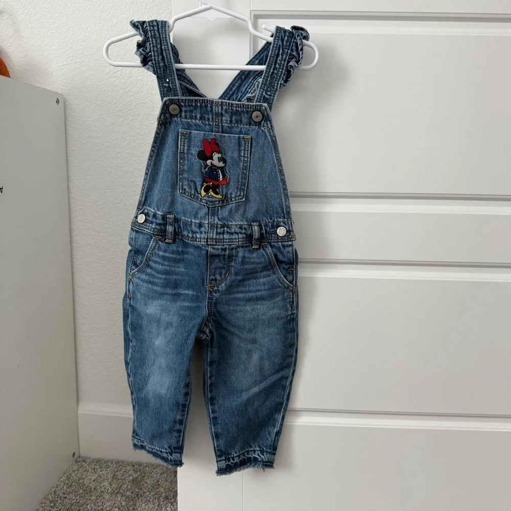 GAP X Disney Toddler Girl Minnie Mouse Overalls- 2T